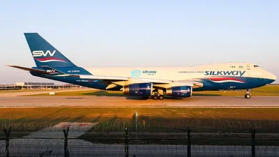 Silk Way West Airlines 4K-SW800 Boeing 747-4R7F(SCD)